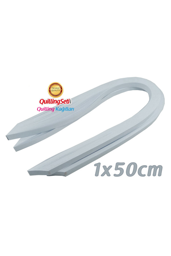quilling kağıdı - beyaz renk 1x50cm 50li, qks-1707-10m, karışık renkli quilling kağıtları 300 adetli paket, Quilling Seti