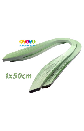 Quilling Kağıdı - Buz Yeşili Renk 1x50cm 50li