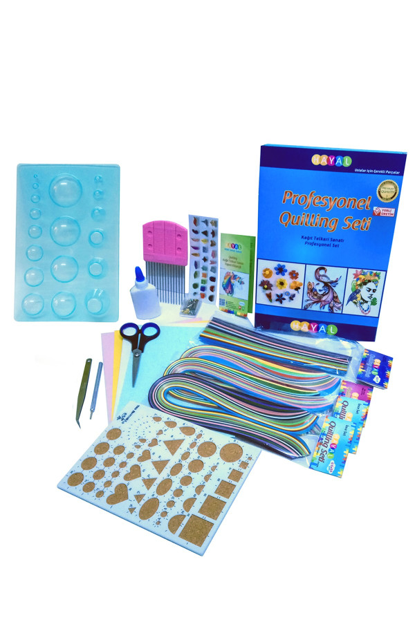 profesyonel quilling seti - set no:6, profset-no-6, profesyonel quilling seti, Quilling Seti