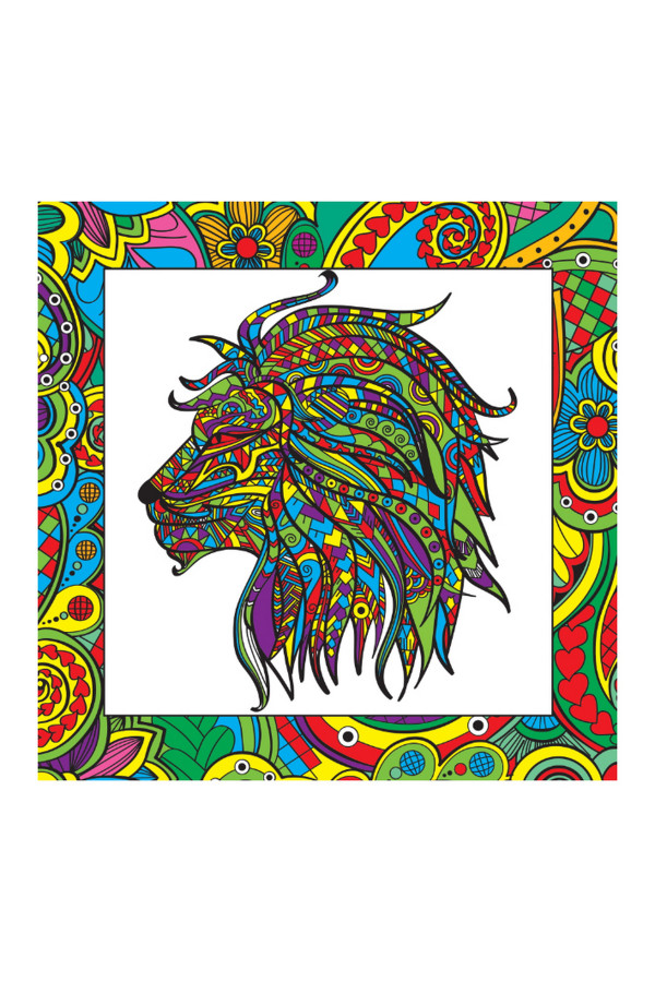 kumtoys aslan desenli tuval mandala, mnd-11, i̇ş eğitimi malzemeleri, Quilling Seti