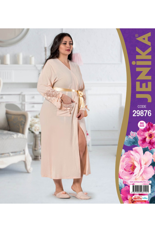 jenika 29875 büyük beden battal boy sabahlık, jenikabttlsbhlk29876, jenika pijama takımı