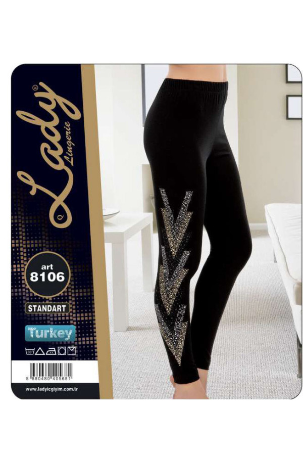 lady 8106 standart beden siyah renk tayt, lady-8106, lady pijama takımı, Lady