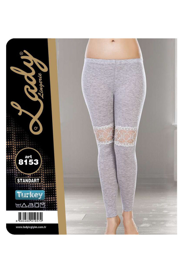 lady 8153 standart beden gri renk tayt, lady-8153, lady pijama takımı, Lady