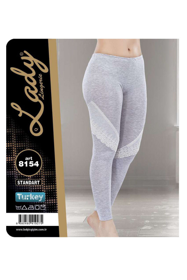 lady 8154 standart beden gri renk tayt, lady-8154, lady pijama takımı, Lady