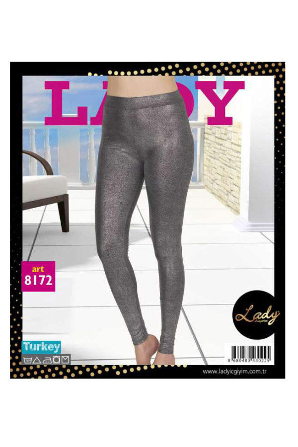 lady 8172 standart beden füme renk tayt, lady-8172, lady pijama takımı