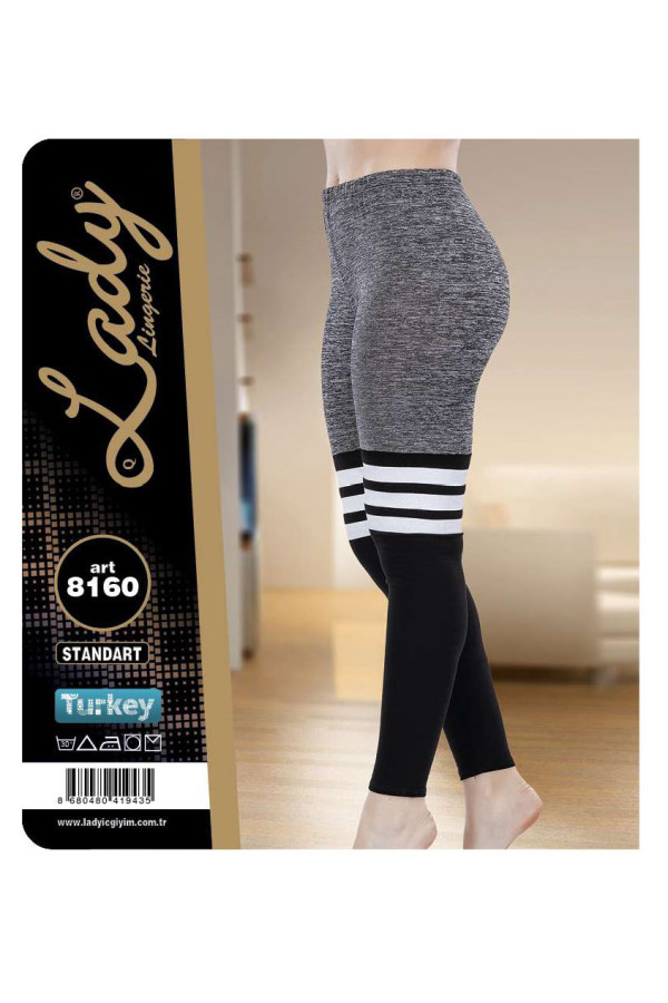 lady 8160 standart beden siyah renk tayt, lady-8160, lady pijama takımı