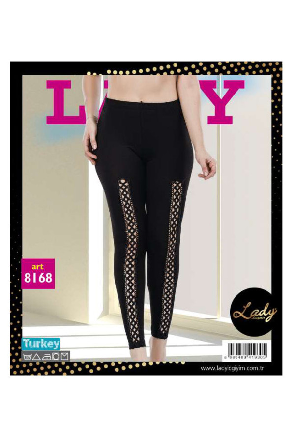 lady 8168 standart beden siyah renk tayt, lady-8168, lady pijama takımı, Lady