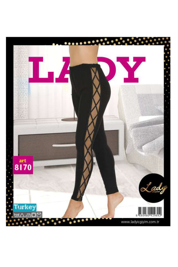 lady 8170 standart beden siyah renk tayt, lady-8170, lady pijama takımı, Lady