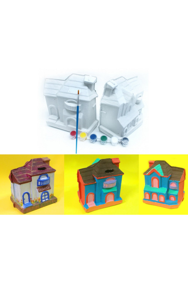 karton maket ev boyama seti - 1, meb-001, kırtasiye ürünleri, Quilling Seti
