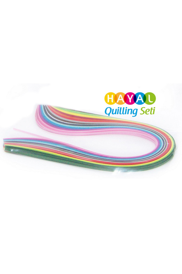 3mm 15 renkli 300 adetli quilling kağıdı, qkrd-0003-3m, 5 mm karışık renkli 300 adetli quilling kağıtları, Quilling Seti
