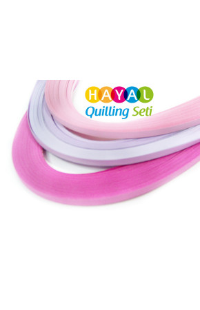 Erguvan Serisi 3 Farklı Renkli 300 Adetli Quilling Kağıdı