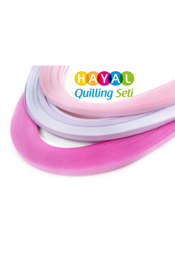 erguvan serisi 3 farklı renkli 300 adetli quilling kağıdı, qkr-0008-5m, temalı quilling kağıtları, Quilling Seti