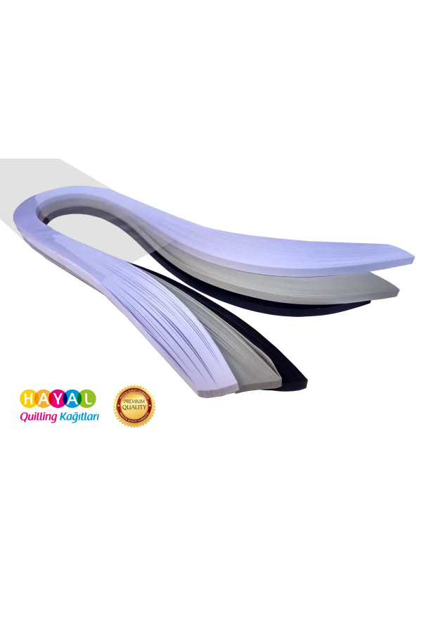 kartal serisi 3 farklı renkli 300 adetli quilling kağıdı, qkr-0010-5m, temalı quilling kağıtları, Quilling Seti