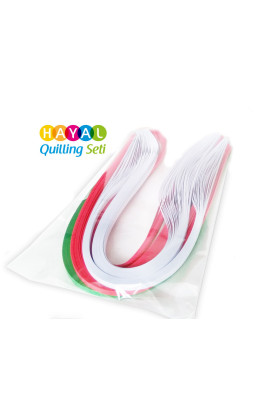 Gül Serisi 3 Farklı Renkli 300 Adetli Quilling Kağıdı
