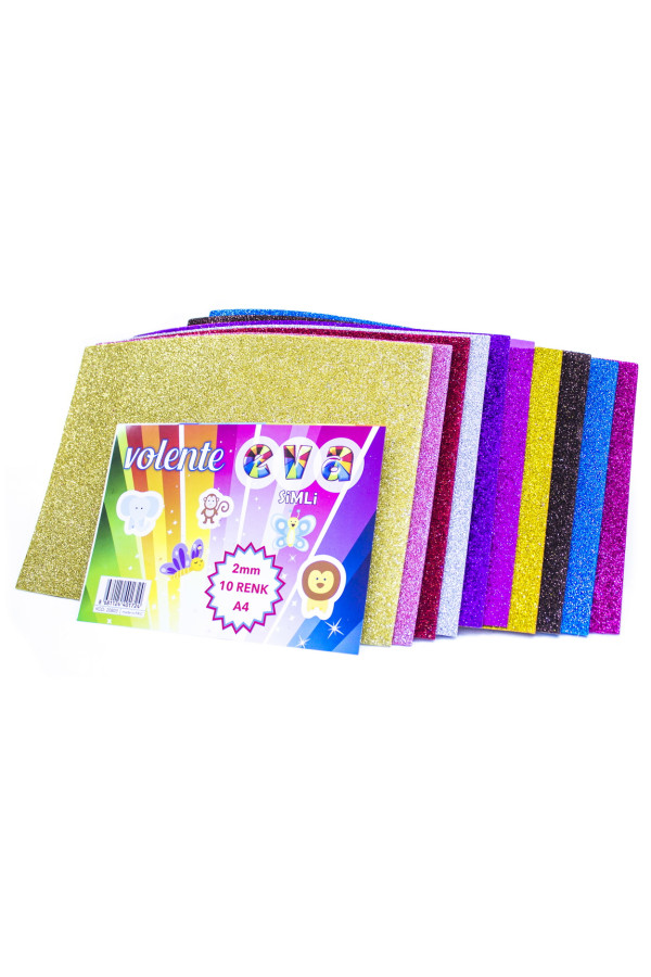 simli eva 10 renk a4 boyutunda, 8509990003425, i̇ş eğitimi malzemeleri, Quilling Seti