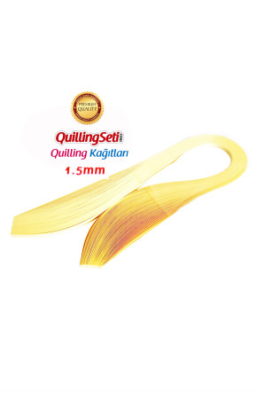 1.5mm Açık Sarı Renkli Quilling Kağıdı - 100'lü