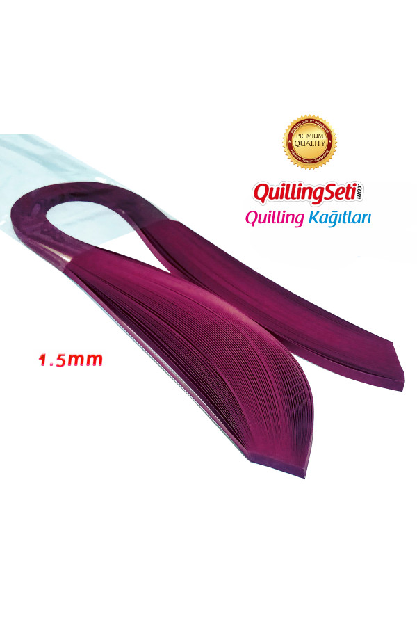 quillingseti 1.5mm menekşe renk quilling kağıdı 100lü, qks-6339-1.5m, 1.5 mm quilling kağıtları 100 adetli, Quilling Seti