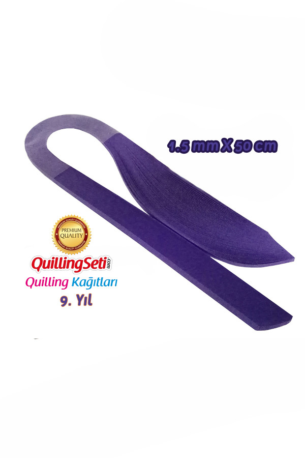 1.5 mm mor renk quilling kağıdı tek renk - 100lü, qks-6316-1.5m, 1.5 mm quilling kağıtları 100 adetli