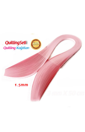 1.5 mm Pembe Renk Quilling Kağıdı - 100'lü