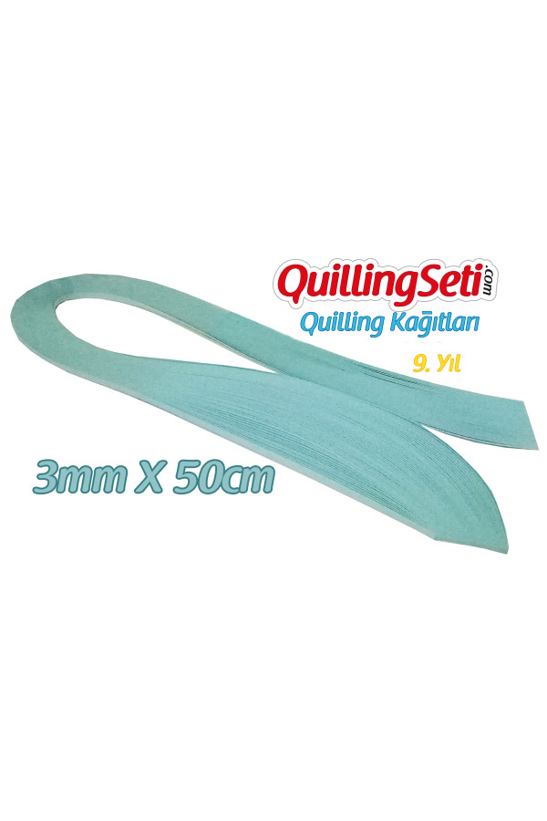 3mm açık mavi renk quilling kağıdı - 100lü, qks-6305-3m, 3mm quilling kağıtları 100 adetli