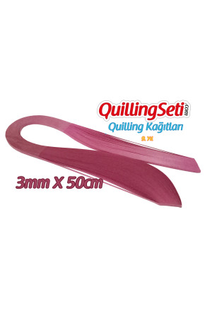 3mm Fuşya Renk Quilling Kağıdı Tek Renk - 100'lü