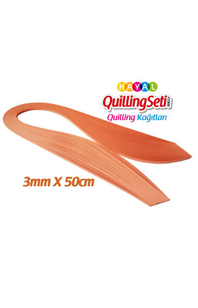 3mm Turuncu Renk Quilling Kağıdı - 100'lü