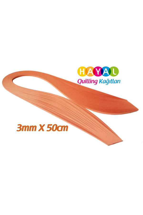 3mm turuncu renk quilling kağıdı - 100lü, qks-6302-3m, 3mm quilling kağıtları 100 adetli