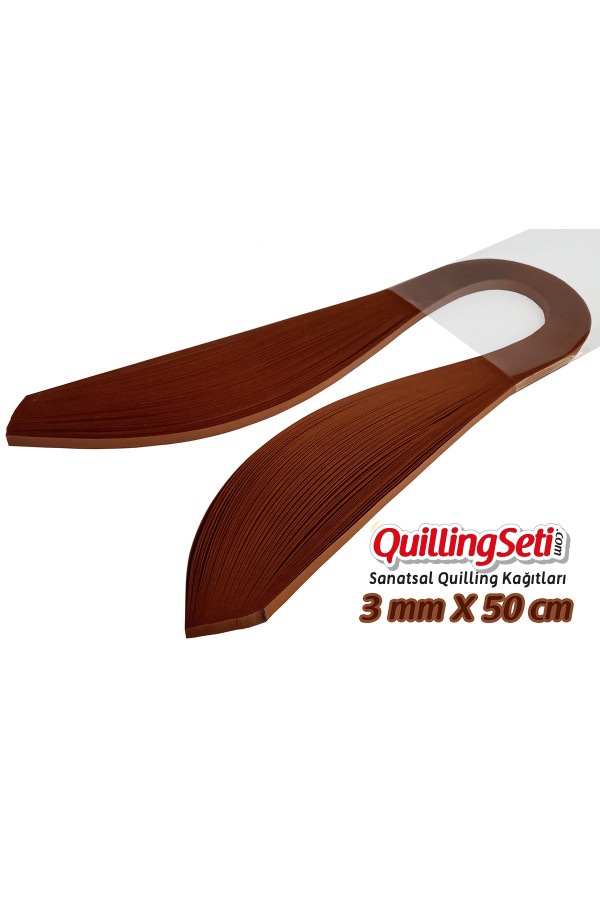 3mm kiremit kırmızısı renk quilling kağıdı - 100lü, qks-6332-3m, 3mm quilling kağıtları 100 adetli, Quilling Seti