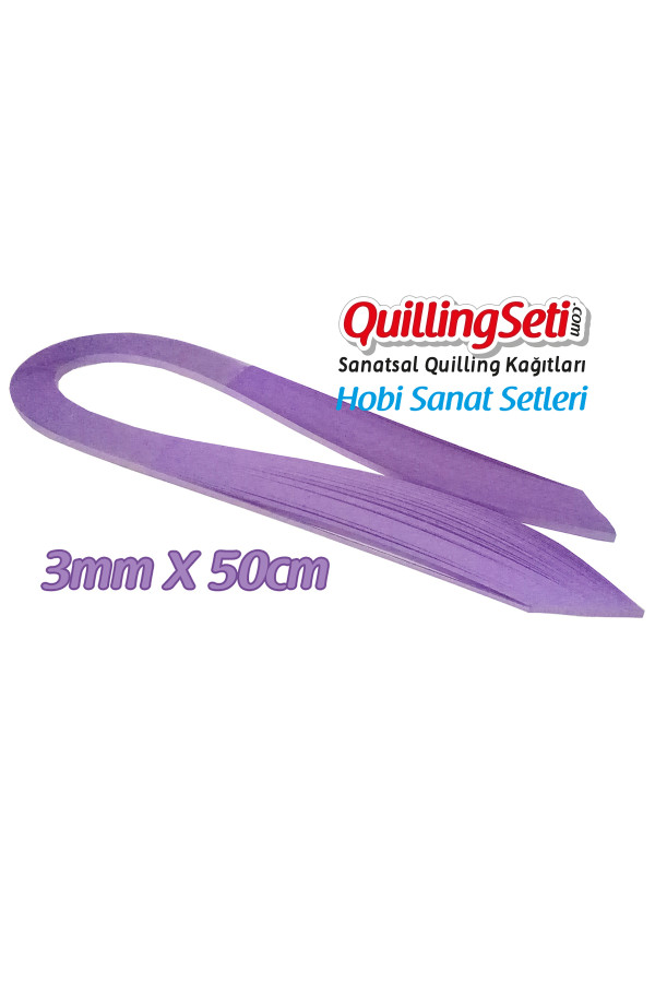 3mm lila renk quilling kağıdı - 100lü, qks-6310-3m, 3mm quilling kağıtları 100 adetli, Quilling Seti