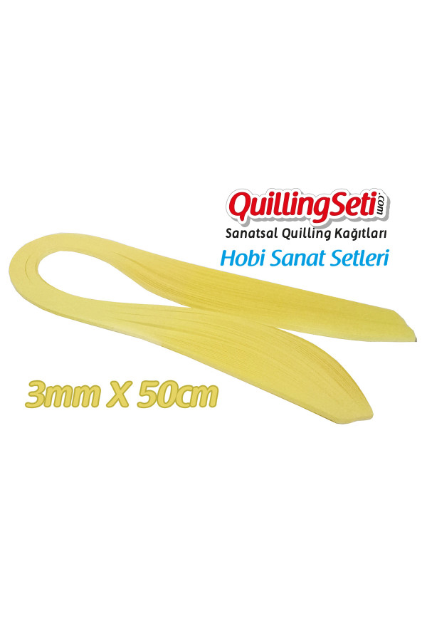3mm sarı renk quilling kağıdı - 100lü, qks-6309-3m, 3mm quilling kağıtları 100 adetli