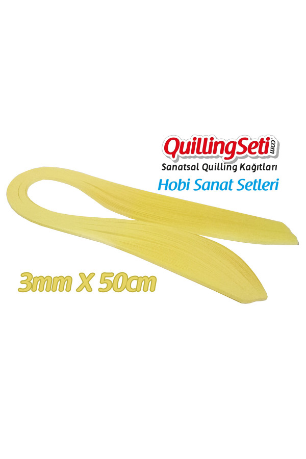 3mm sarı renk quilling kağıdı - 100lü, qks-6309-3m, 3mm quilling kağıtları 100 adetli, Quilling Seti