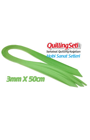 3mm Yeşil Renk Quilling Kağıdı Tek Renk - 100'lü