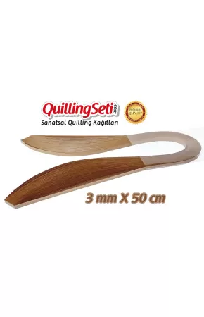 3mm Açık Kahverengi Renk Quilling Kağıdı - 100'lü
