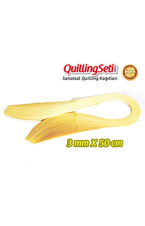 3mm Açık Sarı Renk Quilling Kağıdı - 100'lü