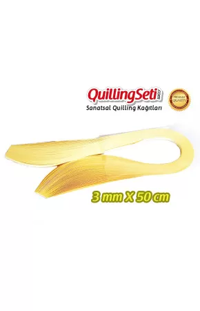 3mm Açık Sarı Renk Quilling Kağıdı - 100'lü