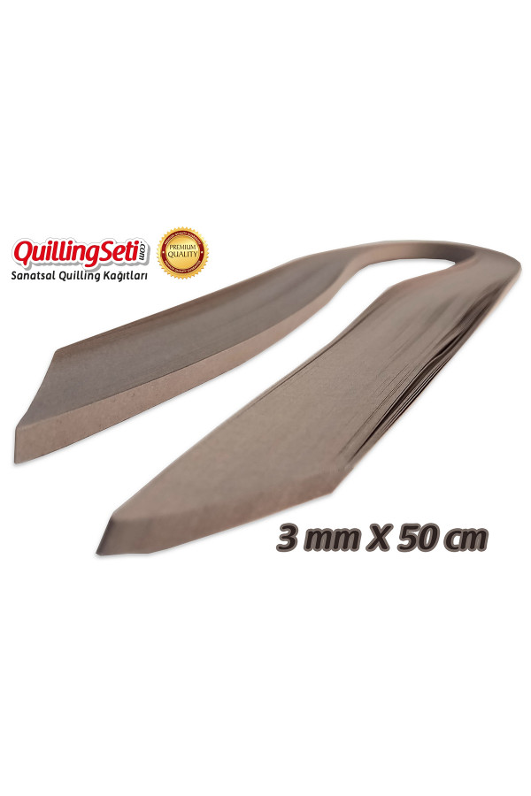 3mm koyu gri (antrasit) renk quilling kağıdı - 100lü, qks-6325-3m, 3mm quilling kağıtları 100 adetli, Quilling Seti