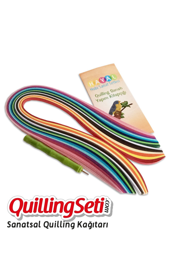 quilling yetişkin seti 5mm - metal uçlu kıvırma aleti, ms-1923, quilling mini set, Quilling Seti
