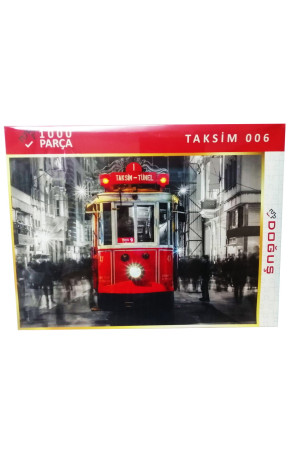 1000 Parça Taksim Tramway Resimli Puzzle Yapboz