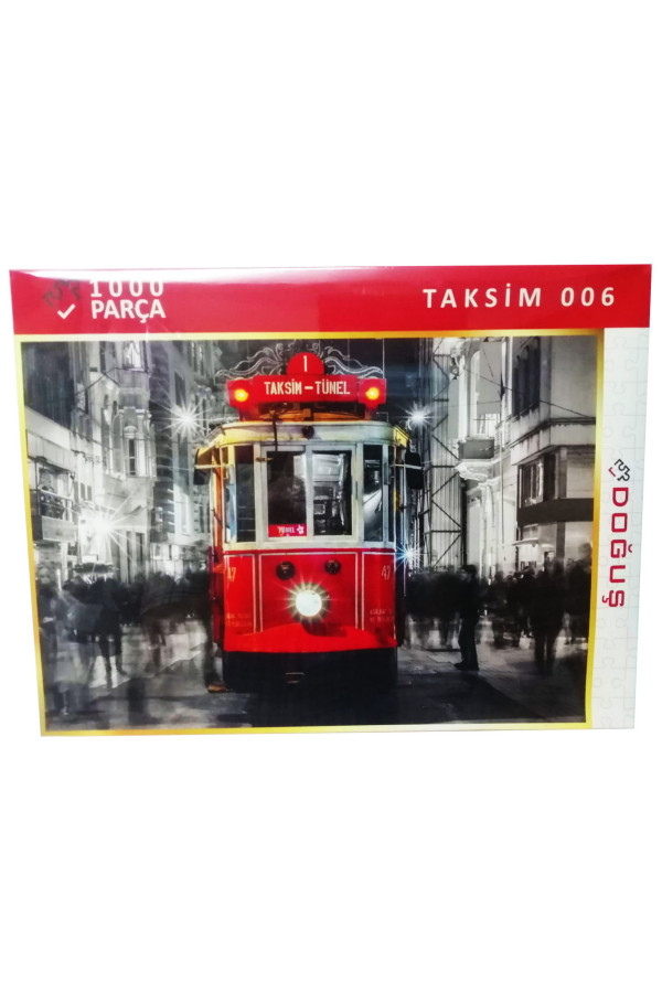 1000 Parça Taksim Tramway Resimli Puzzle Yapboz