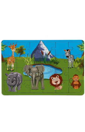 Safari Yapboz 24 Parça Ahşap Puzzle