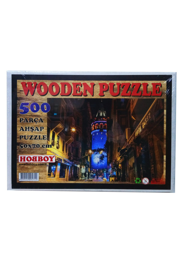 500 parça ahşap puzzle - galata kulesi yapboz, gkap-500, yap boz puzzle çeşitleri
