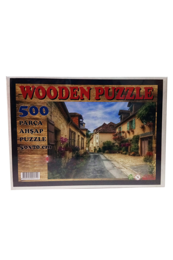 500 parça ahşap puzzle - tarihi evler ve sokak yapboz, tevs-500, yap boz puzzle çeşitleri