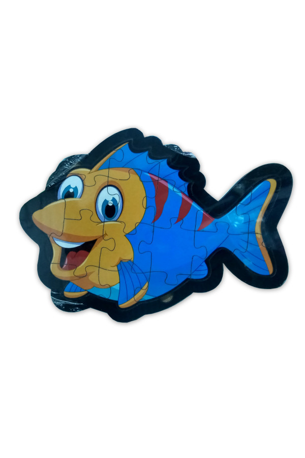 balık şekilli ahşap yapboz puzzle - 17 parçalı, yb-0031, yap boz puzzle çeşitleri, Quilling Seti