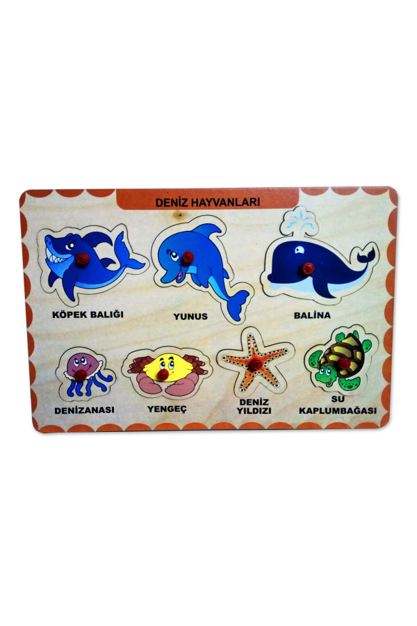 deniz hayvanları bultak yerleştirmeli ahşap oyuncak, bto-0001, yap boz puzzle çeşitleri, Quilling Seti