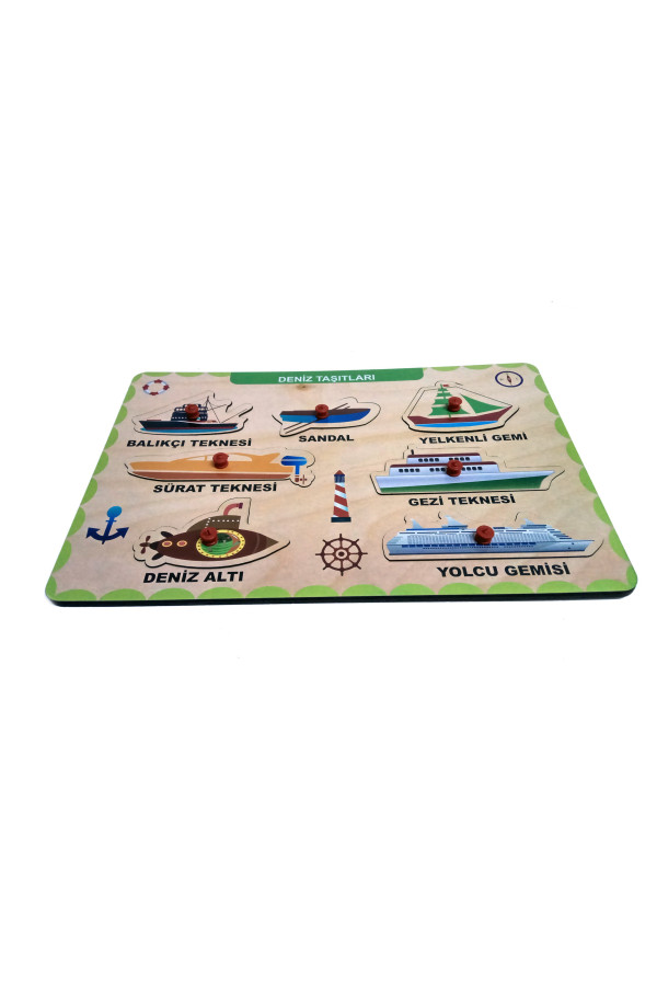 deniz taşıtları bultak yerleştirmeli ahşap oyuncak, bto-0002, yap boz puzzle çeşitleri, Quilling Seti