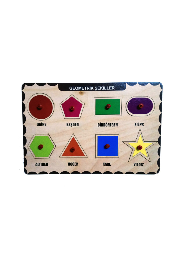 geometrik şekiller bultak yerleştirmeli ahşap oyuncak, bto-0005, yap boz puzzle çeşitleri, Quilling Seti
