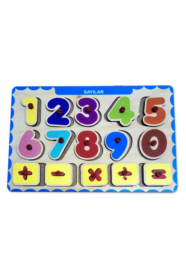 sayılar bultak yerleştirmeli ahşap oyuncak, tyb-0005, yap boz puzzle çeşitleri