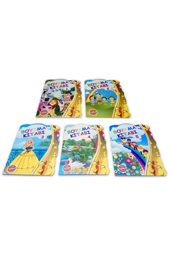boyama kitabı 5 li set, bk-5li-001, ofis - kırtasiye ürünleri, Quilling Seti