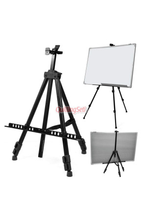 Ayaklı Tripod Metal Şövale - Çantalı, Ayarlanabilir Resim Şövalesi