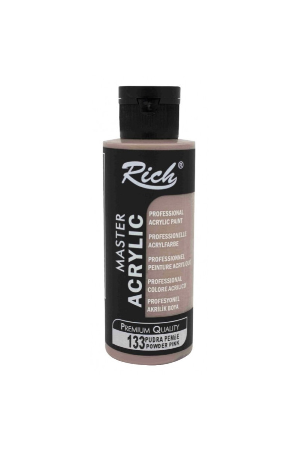 rich master akrilik boya 120 cc 133 pudra renk akrilik hobi boyası, 8682374022134, rich master akrilik boya 120 ml, Rich
